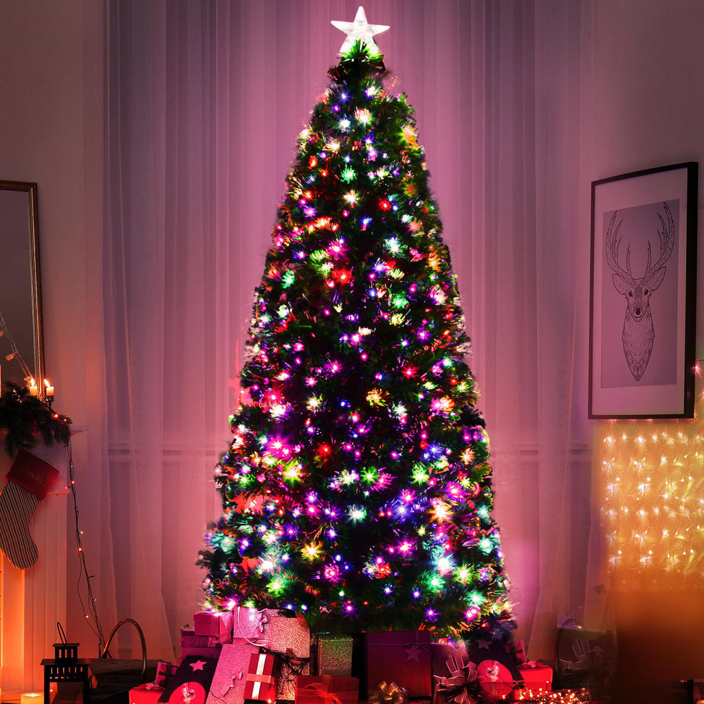 Jingle Jollys 1.8M 6FT LED Christmas Tree Xmas Optic Fiber Multi Colour Lights