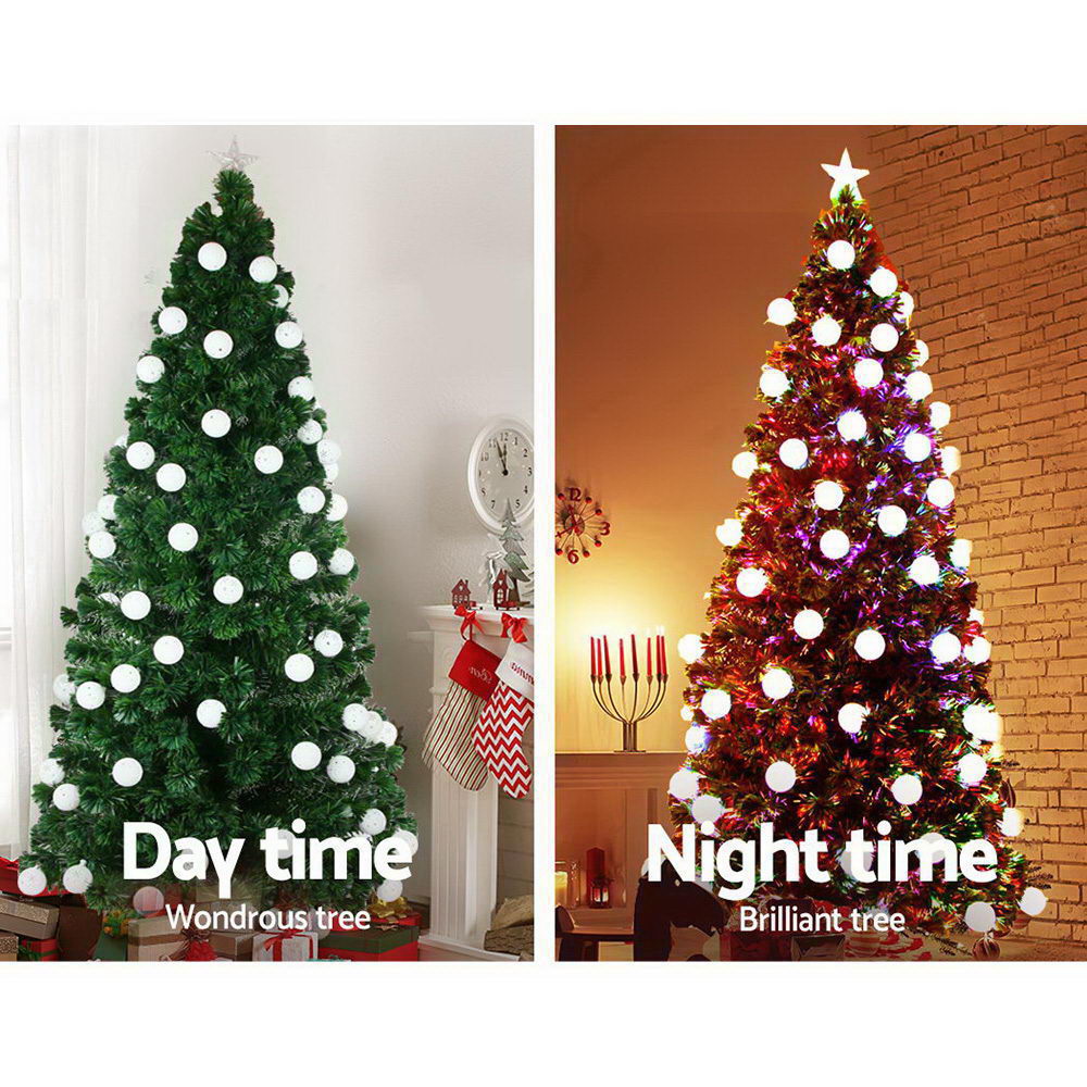 Jingle Jollys 1.8M 6FT LED Christmas Tree Xmas Optic Fiber Multi Colour Lights