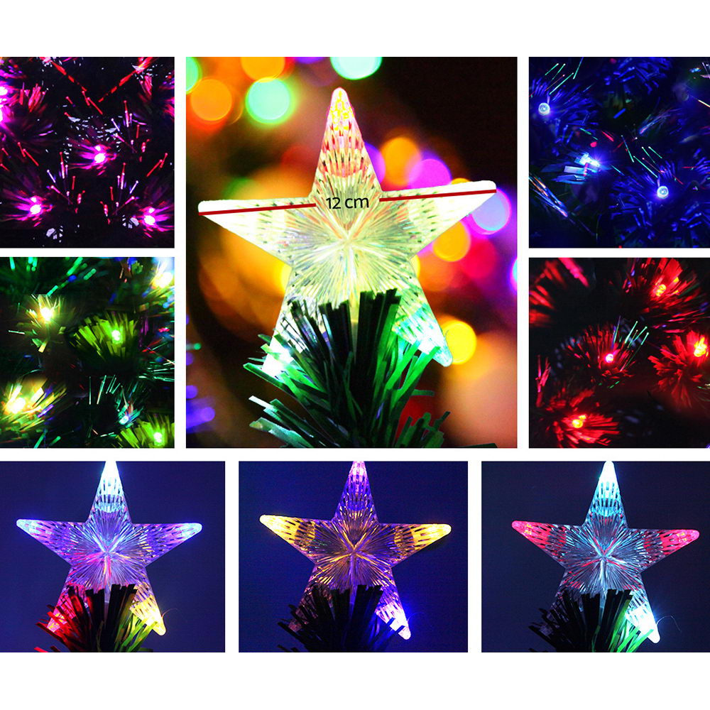 Jingle Jollys 1.8M 6FT LED Christmas Tree Xmas Optic Fiber Multi Colour Lights