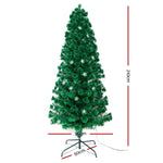 Jingle Jollys 2.1M 7FT LED Christmas Tree Xmas Optic Fiber Multi Colour Lights