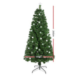 Jingle Jollys 2.1M 7FT LED Christmas Tree Optic Fiber Xmas Multi Colour Lights