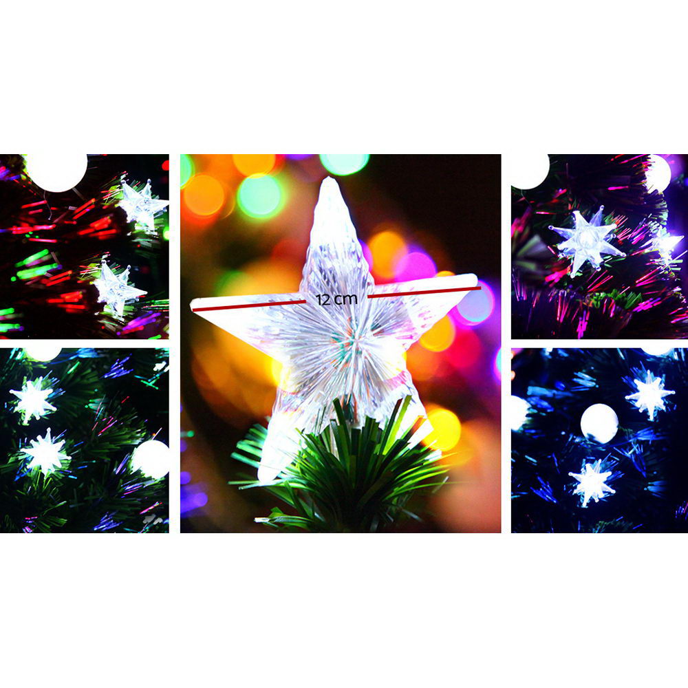 Jingle Jollys 2.1M 7FT LED Christmas Tree Optic Fiber Xmas Multi Colour Lights