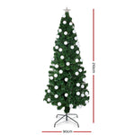 Jingle Jollys 2.1M 7FT LED Christmas Tree Xmas Optic Fiber Multi Colour Lights