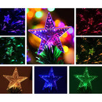 Jingle Jollys 2.4M 8FT LED Christmas Tree Xmas Fibre Optic Multi Colour Lights Bonus Bag