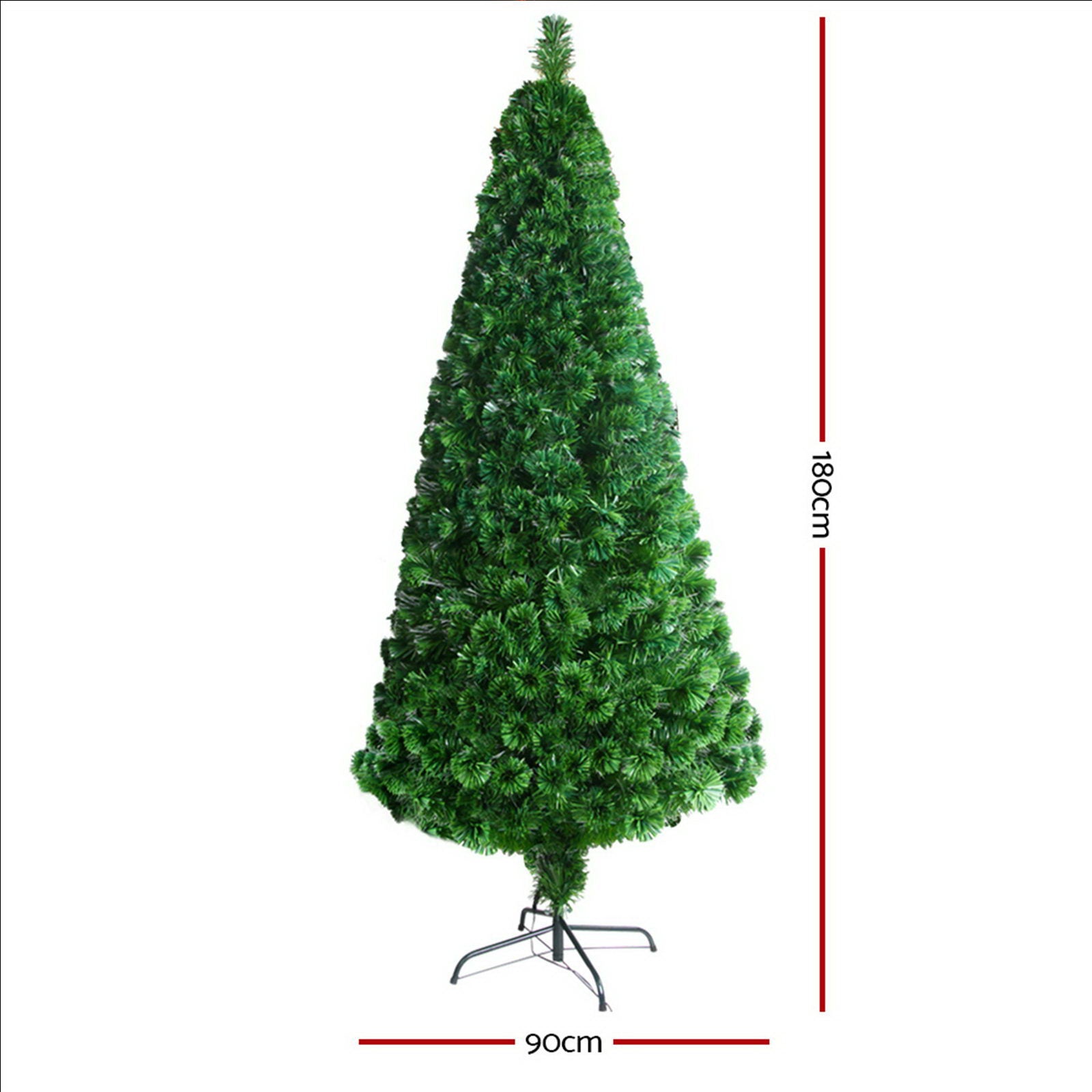 Jingle Jollys 2.4M 8FT LED Christmas Tree Xmas Optic Fiber Multi Colour Lights