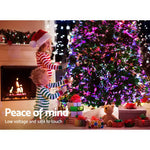 Jingle Jollys 2.4M LED Christmas Tree Xmas Multi Colour Lights Fibre Optic Decorations 8FT Bonus Bag