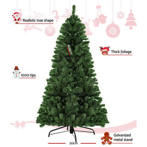 Jingle Jollys 2.4M 8FT Christmas Tree 1000 Tips Green