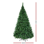 Jingle Jollys 2.1M 7FT Christmas Tree 1134 LED Lights 1134 Tips Warm White Green