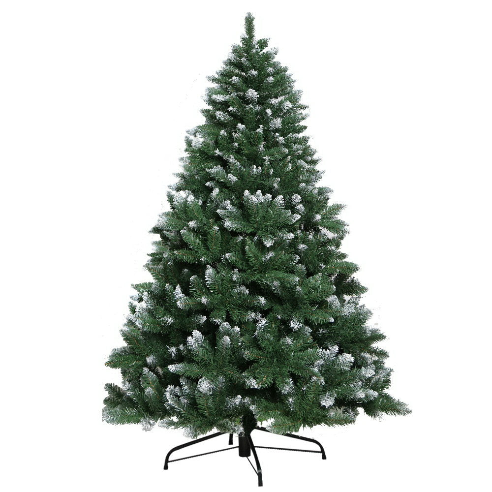 Jingle Jollys 7FT Christmas Snow Tree - Green