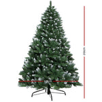 Jingle Jollys 7FT Christmas Snow Tree - Green