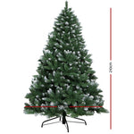 Jingle Jollys 2.1M 7FT Christmas Tree Xmas Decorations Snowy Home Decor 1000 Tips Bonus Bag