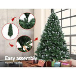 Jingle Jollys 2.4M 8FT Christmas Tree Xmas Decorations Snow Home Decor 1400 Tips Bonus Bag