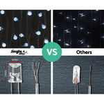 Jingle Jollys 300 LED Curtain Lights - Cold White