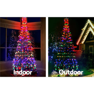 Jingle Jollys 3M LED Christmas Tree Lights 330 LED Xmas Multi Colour Optic Fiber