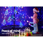 Jingle Jollys 3M LED Christmas Tree Lights Xmas Fibre Optic Multi Colour Pre Lit Bonus Bag