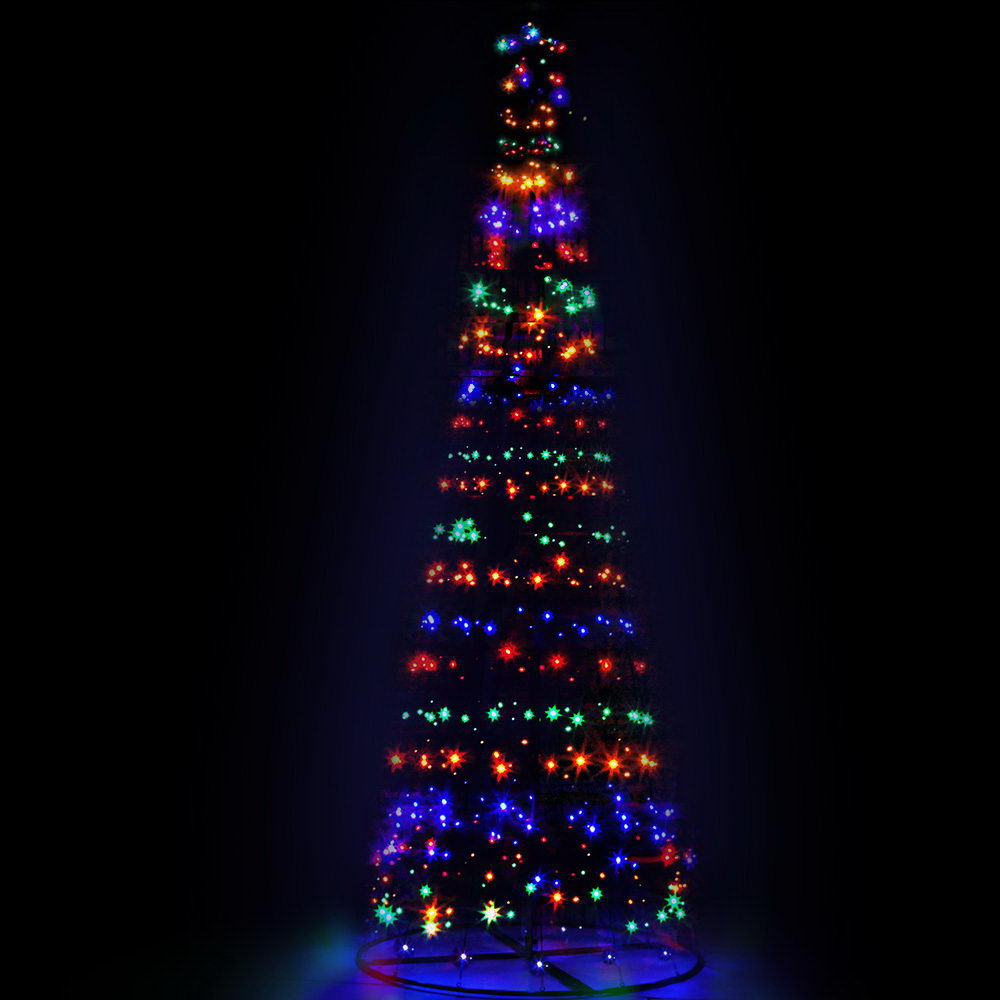 Jingle Jollys 3.6M LED Christmas Tree Lights 400 LED Xmas Multi Colour Optic Fiber