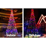 Jingle Jollys 3.6M LED Christmas Tree Lights 400 LED Xmas Multi Colour Optic Fiber