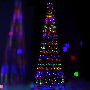 Jingle Jollys 3.6M LED Christmas Tree Lights 400 LED Xmas Multi Colour Optic Fiber