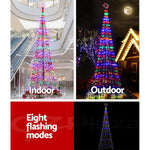 Jingle Jollys 5M Christmas Tree LED Lights Multi Colour Xmas Fibre Optic Decorations Bonus Bag