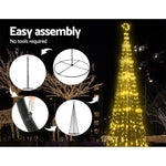 Jingle Jollys 5M Christmas Tree LED Lights Warm White Xmas Fibre Optic Decorations Bonus Bag