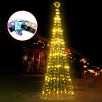 Jingle Jollys 5M Christmas Tree LED Lights Warm White Xmas Fibre Optic Decorations Bonus Bag