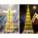 Jingle Jollys 5M LED Christmas Tree Lights LED 750pc Xmas Fibre Optic Inflatable Set