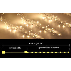 Jingle Jollys 500 LED Christmas String Lights Fairy Party Wedding Outdoor Warm