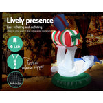 Jingle Jollys 1.8m Christmas Inflatable Polar Bear Lights Decoration Airblown