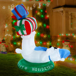 Jingle Jollys 1.8m Christmas Inflatable Polar Bear Lights Decoration Airblown