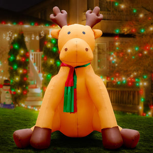 Jingle Jollys 3.6m Christmas Inflatable Reindeer Lights Xmas Decoration