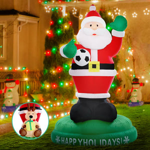 Jingle Jollys Christmas 1.8M Inflatables Santa Reindeer Light Decoration