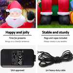 Jingle Jollys Inflatable Christmas Santa Decoration 2.4m Lights Xmas Airblown