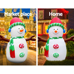 Jingle Jollys Inflatable Christmas Snowman Lights LED Xmas Decoration Outdoor 3M