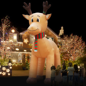 Jingle Jollys 5M Christmas Inflatable Reindeer Giant Deer Air-Power Light Inside