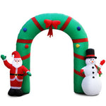 Jingle Jollys 2.8M Christmas Inflatable Giant Arch Way Santa Snowman Light Decor