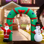 Jingle Jollys 2.8M Christmas Inflatable Giant Arch Way Santa Snowman Light Decor