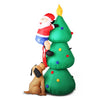 Jingle Jollys 1.8M Christmas Inflatable Santa on Tree Lights Xmas Decor Airblown