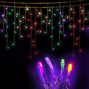 Jingle Jollys 500 Icicle Lights - Multi Colour