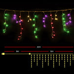 Jingle Jollys 500 Icicle Lights - Multi Colour