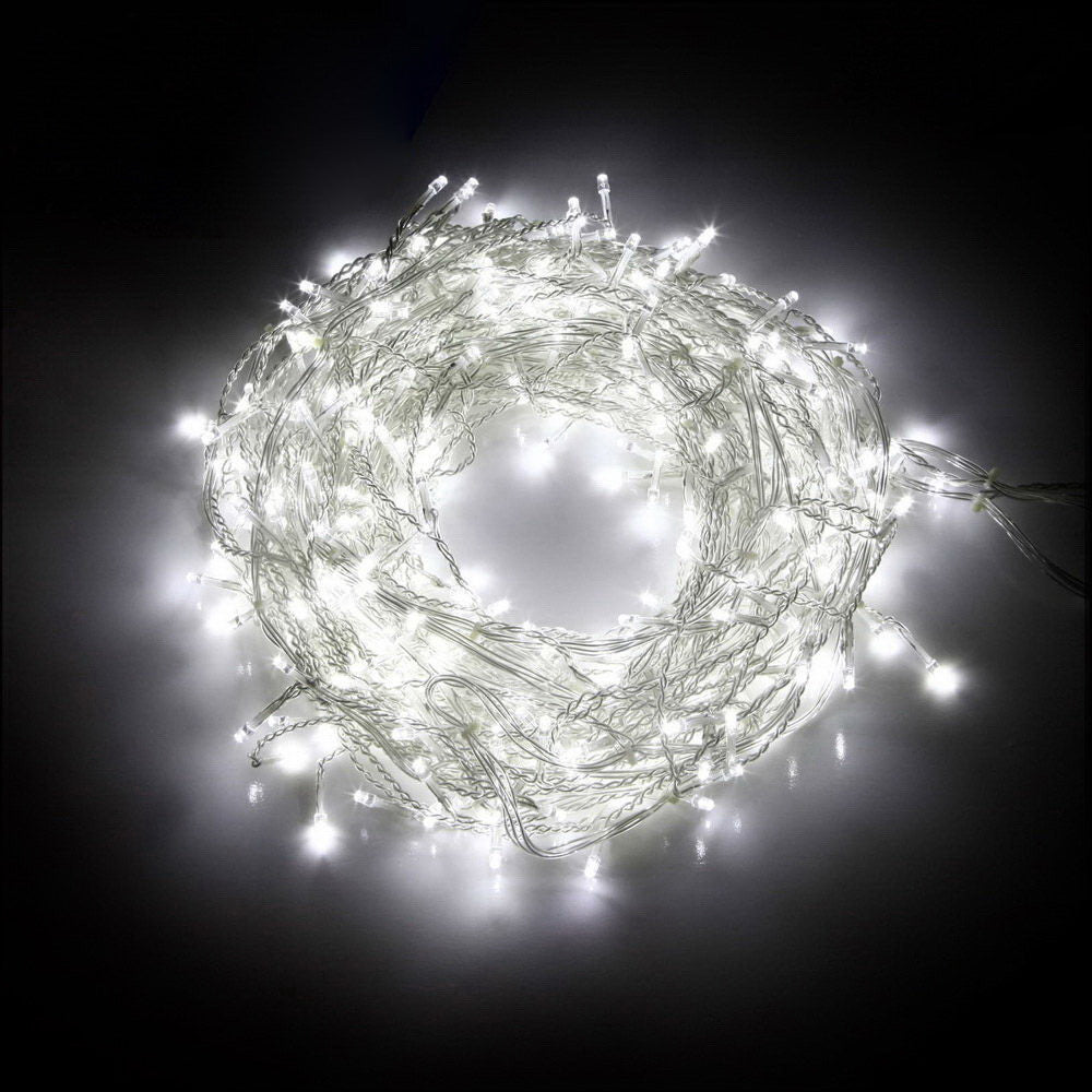 Jingle Jollys 800 LED Christmas Icicle Lights Cold White