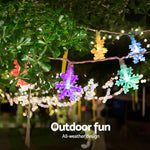 Jingle Jollys 20M Christmas Snowflake String Lights - Multi Colour