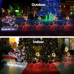 Jingle Jollys Christmas LED Motif Light Rope Santa Reindeer