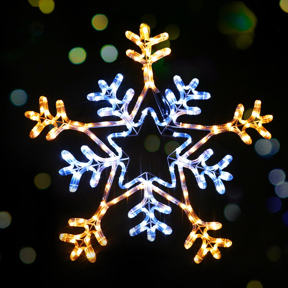 Jingle Jollys Christmas LED Motif Lights Rope Snowflake