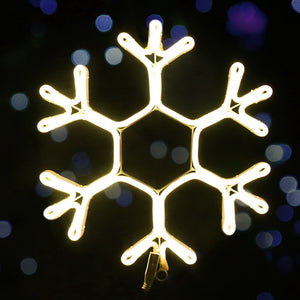 Jingle Jollys Christmas LED Motif Lights Rope Snowflake Warm White