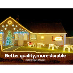 Jingle Jollys 50M Christmas Rope Lights 1200 LED Warm White