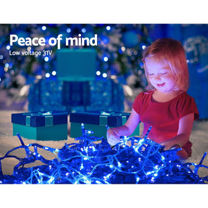 Jingle Jollys 50M 250 LED Christmas String Lights Blue