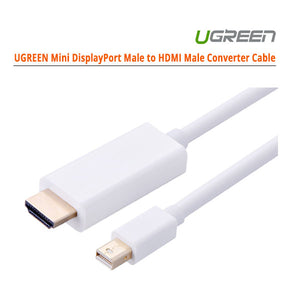 UGREEN MINI DISPLAY MALE TO HDMI CABLE -WHITE 1.5M (10449)