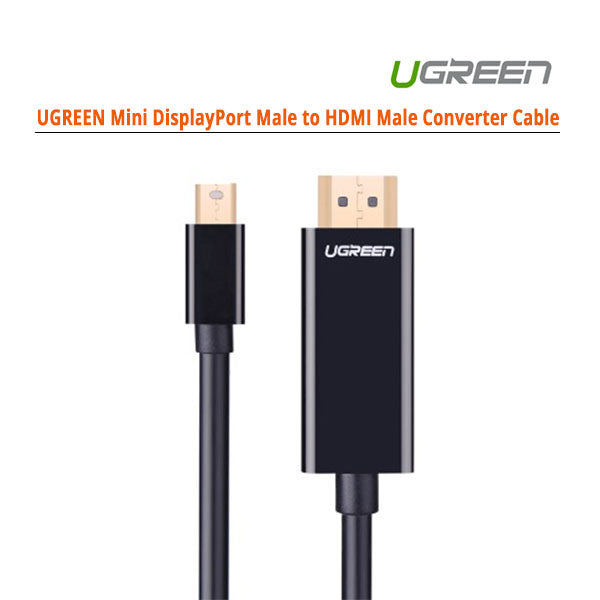 UGREEN MINI DISPLAY MALE TO HDMI CABLE -BLACK 1.5M (10450)