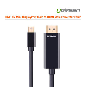 UGREEN MINI DISPLAY MALE TO HDMI CABLE -BLACK 1.5M (10450)