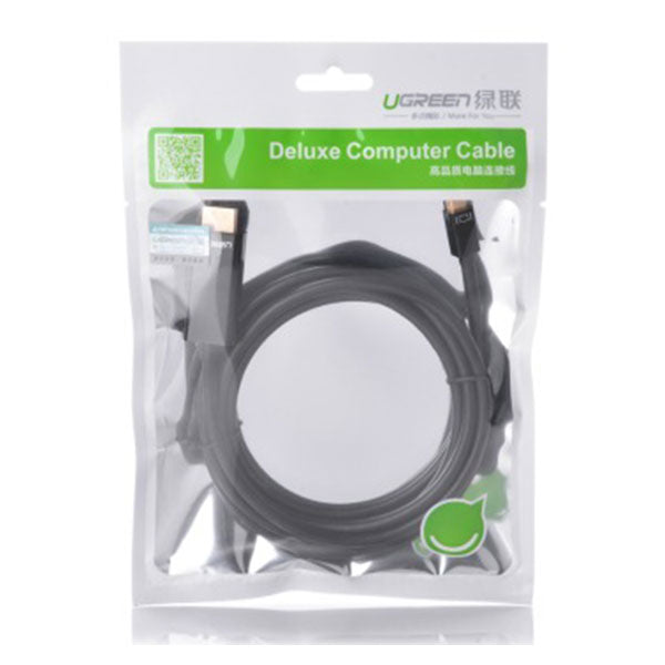 UGREEN MINI DISPLAY MALE TO HDMI CABLE -BLACK 1.5M (10450)